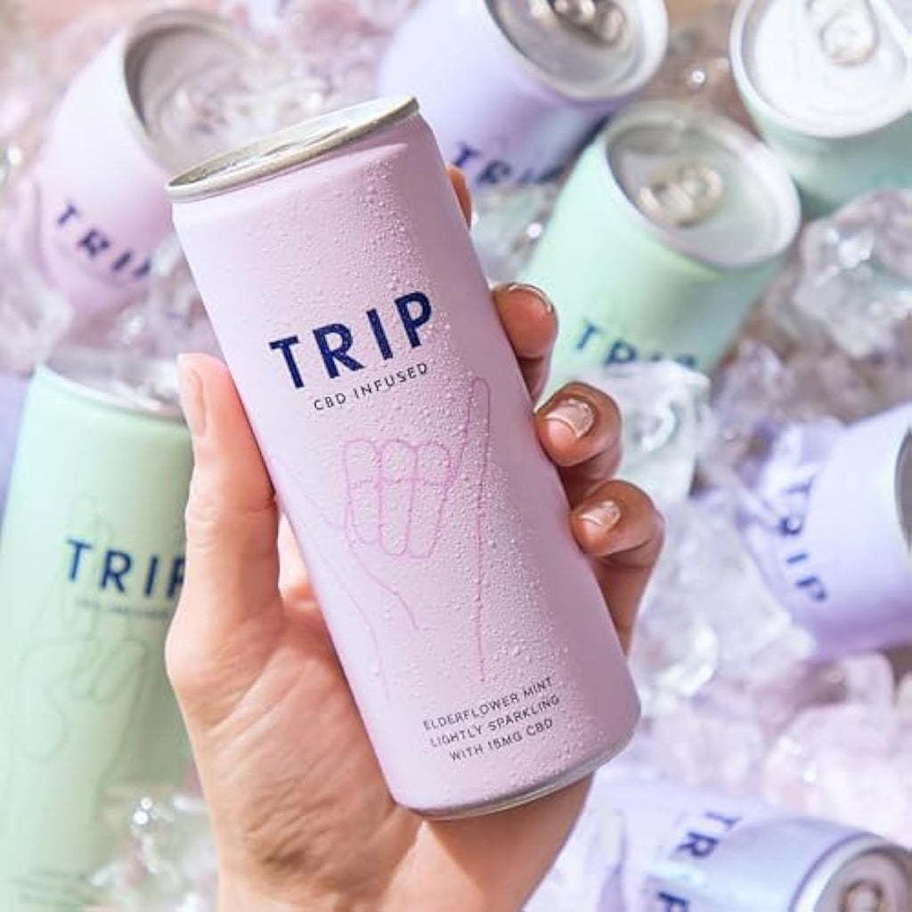 TRIP CBD Sparkling Mixed Pack – Low Calorie Vegan Drinks (24 x 250ml)