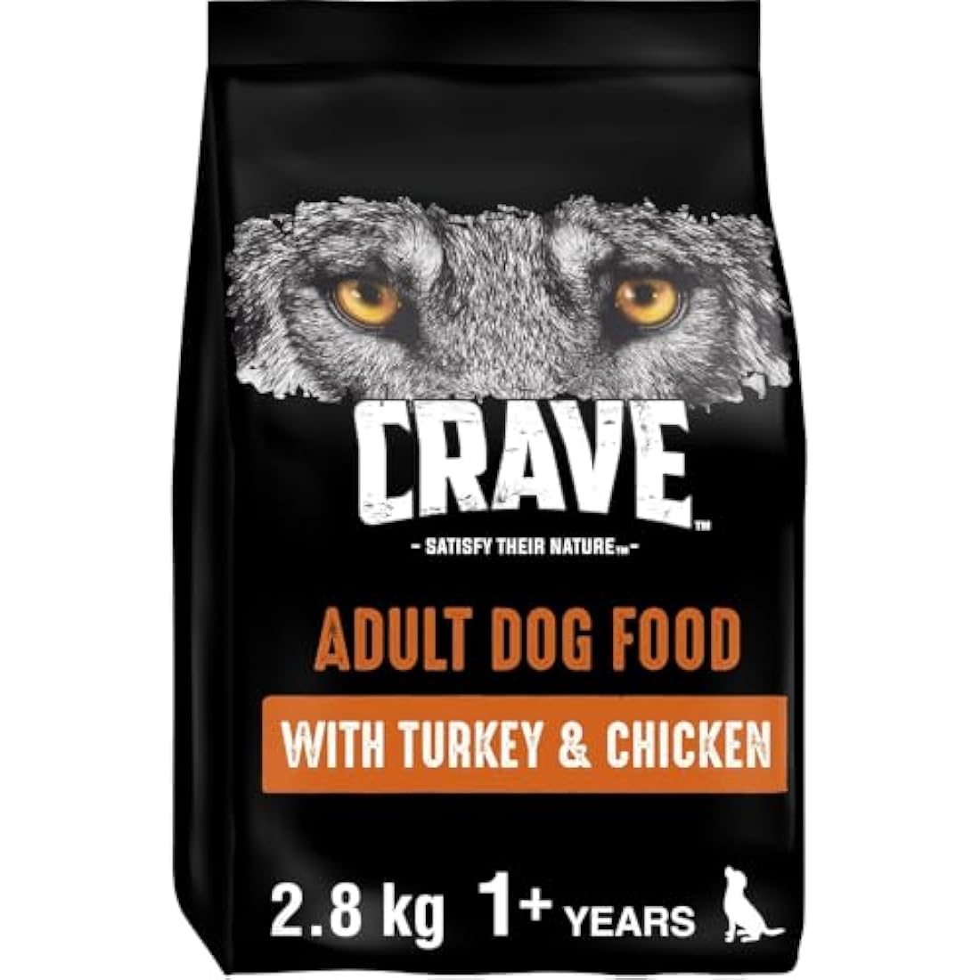 Crave Grain-Free High Protein Adult Dry Dog Food, Turkey & Chicken - 3 x 2.8kg