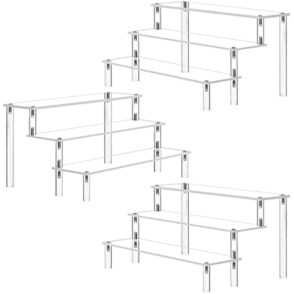 3-Tier Acrylic Riser Display Stand for Funko Pop – 3 Pack