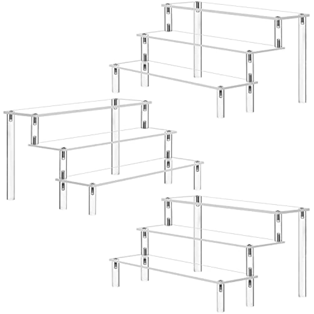3-Tier Acrylic Riser Display Stand for Funko Pop – 3 Pack