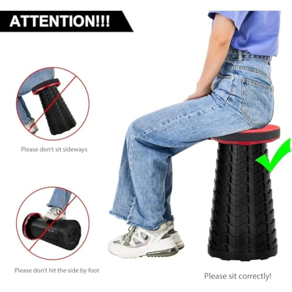 Telescopic Folding Stool – Portable Camping Chair, 396lb Capacity