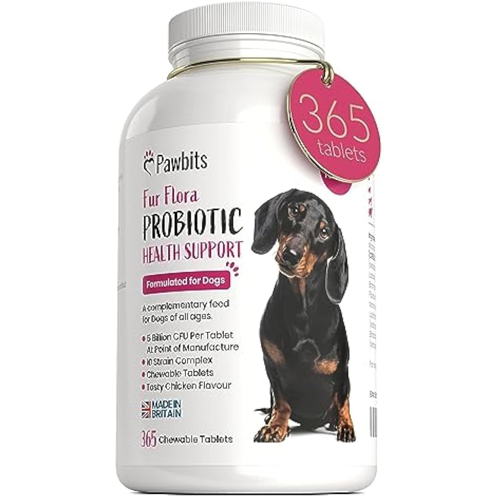 Pawbits Dog Probiotics & Prebiotics – 365 Chicken Chewable Tablets