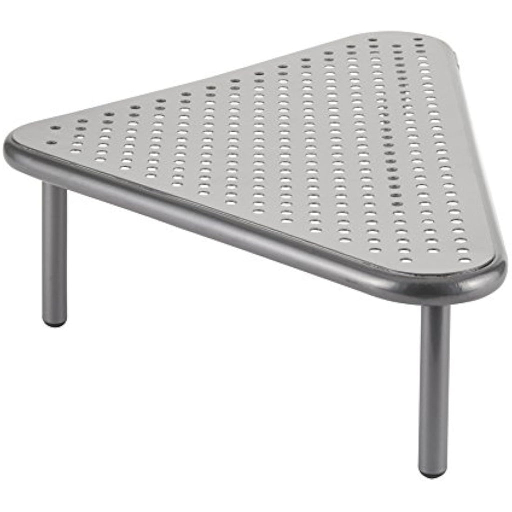 Allsop Metal Art Corner Monitor Stand – Silver Steel Ergonomic Riser