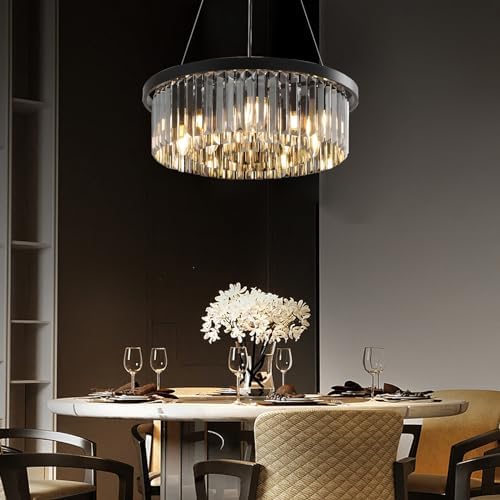 Modern Crystal Chandelier – 60cm Round Pendant Ceiling Light