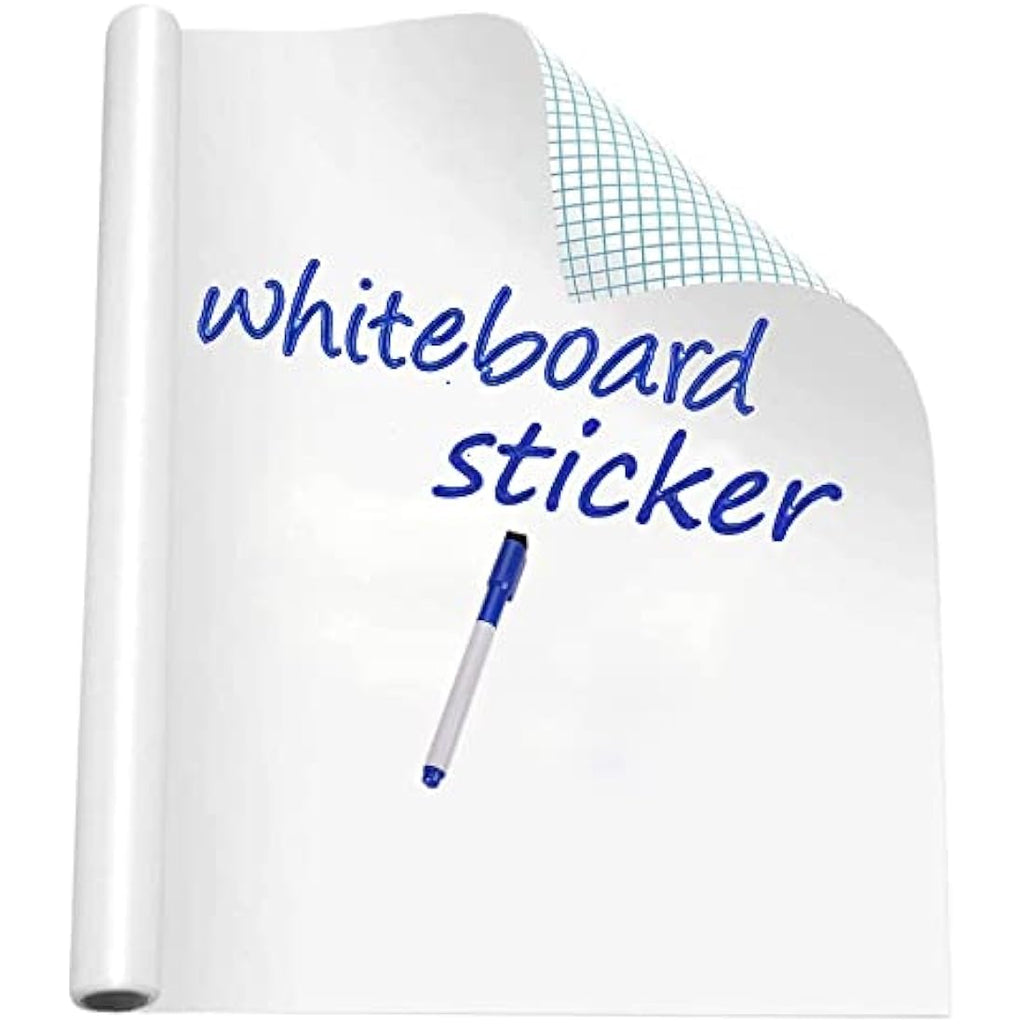 Dry Erase Whiteboard Sticker Roll - 44x200cm Self-Adhesive