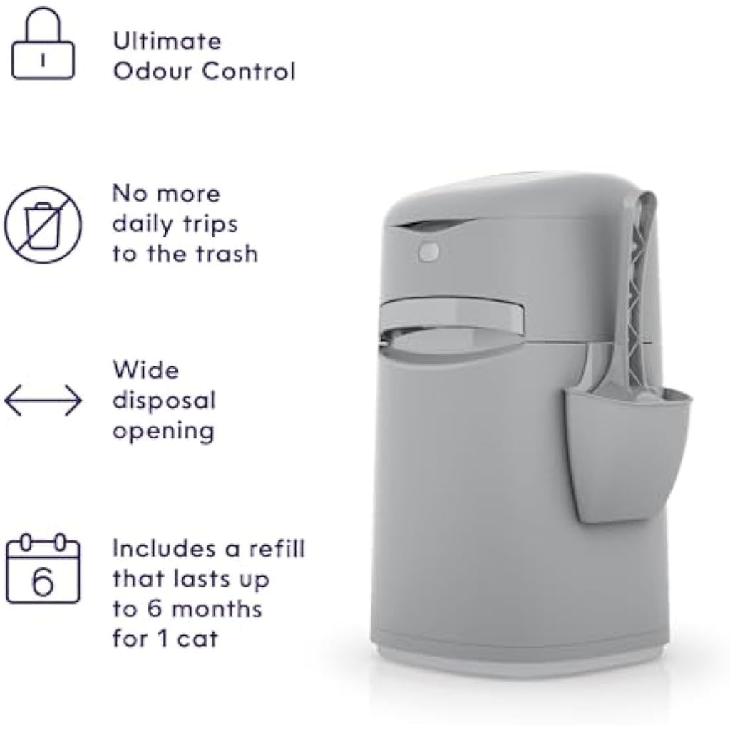 Litter Genie Easy Roll Cat Litter Disposal Bin with Odour-Locking Refill
