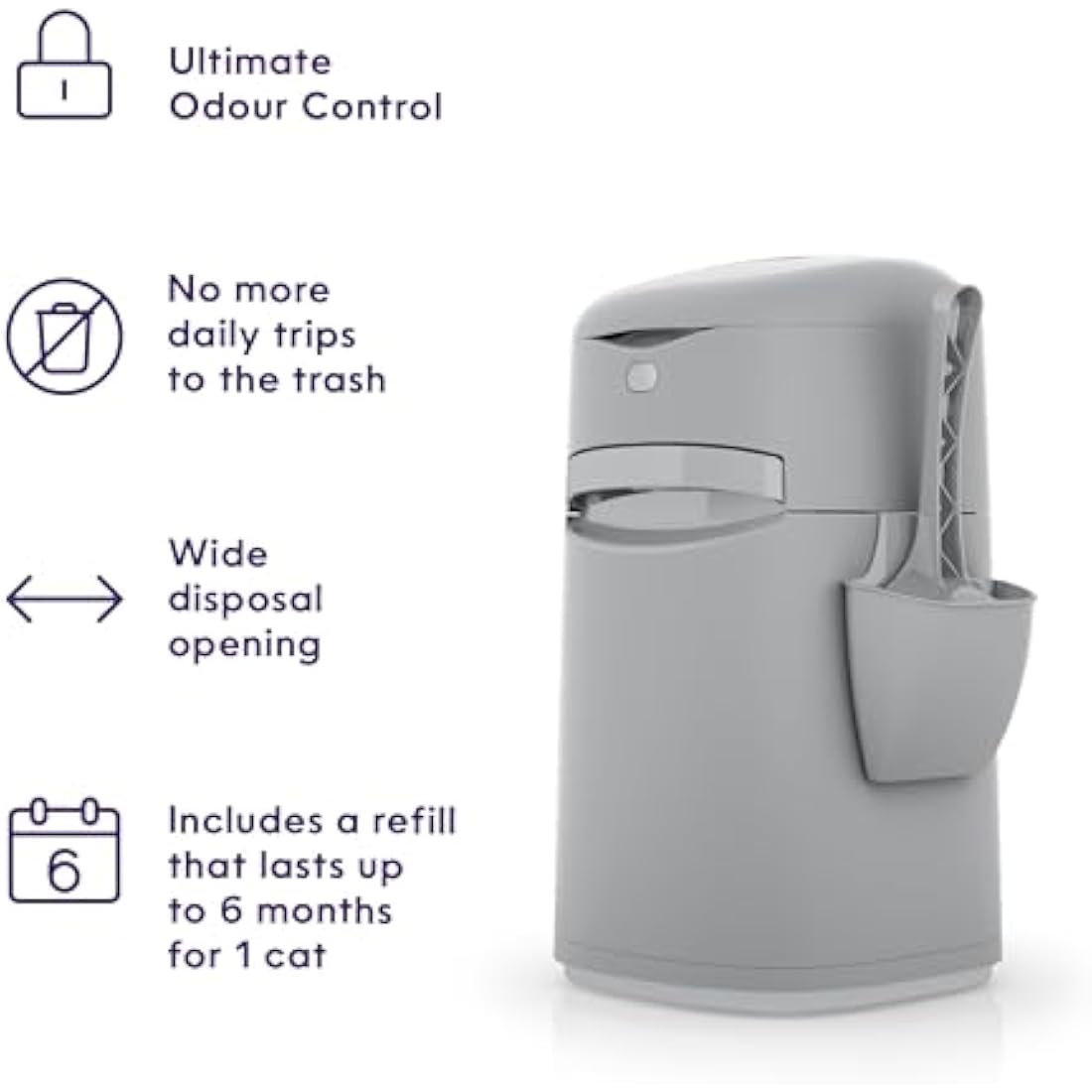 Litter Genie Easy Roll Cat Litter Disposal Bin with Odour-Locking Refill