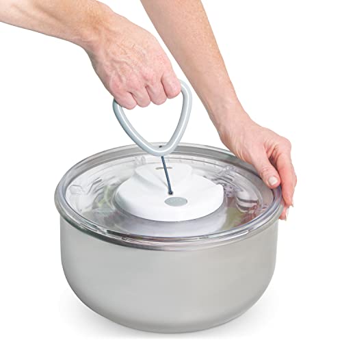 Zyliss Easy Spin 2 Salad Spinner – Large 6L Stainless Steel Serving Bowl