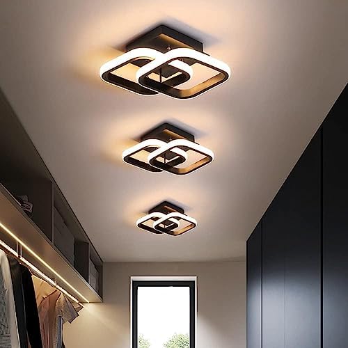 EIDISUNY Modern Square LED Ceiling Light – Dimmable 22W Remote Control Lamp