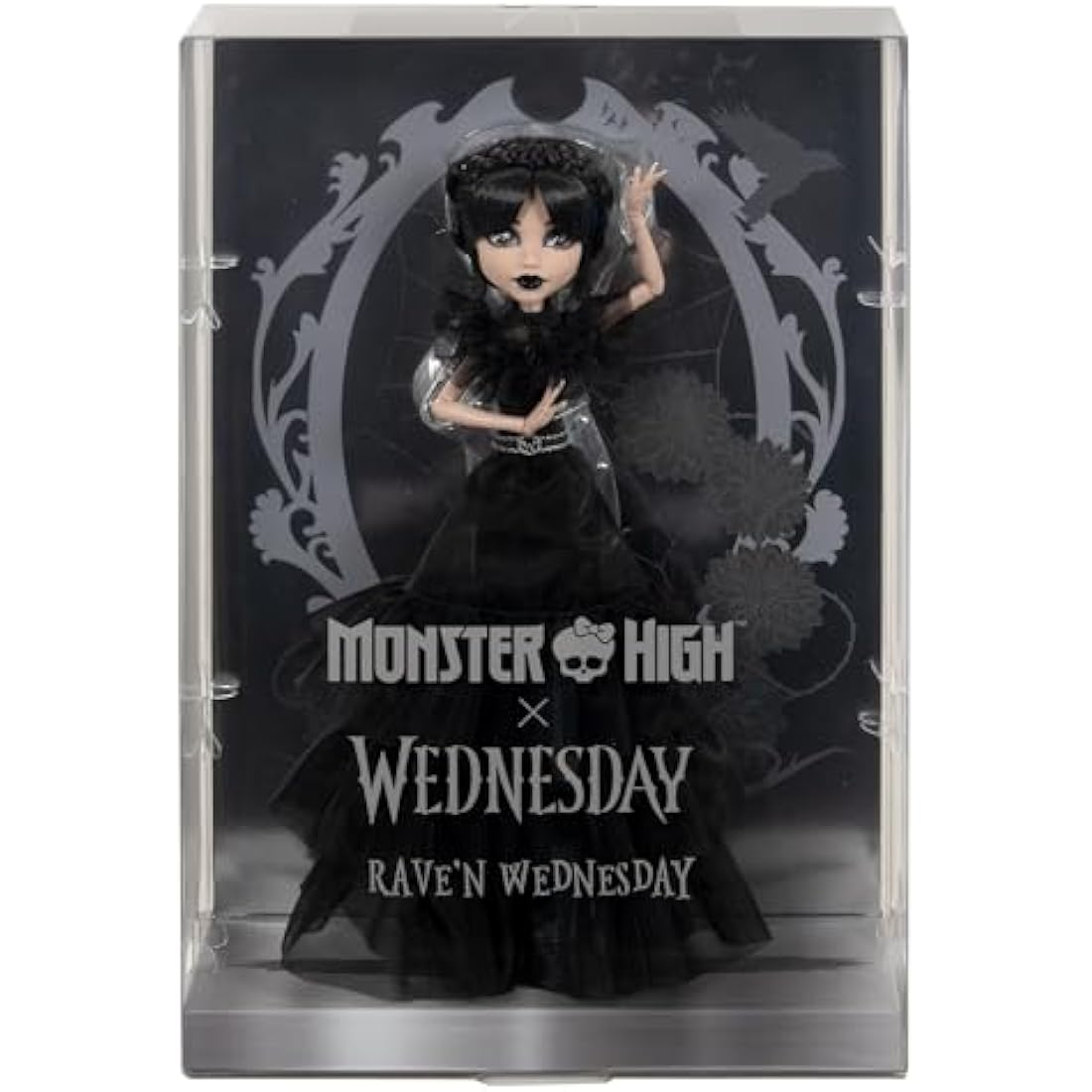 Monster High Wednesday Rave’N Doll – Black Gothic Gown Collectible