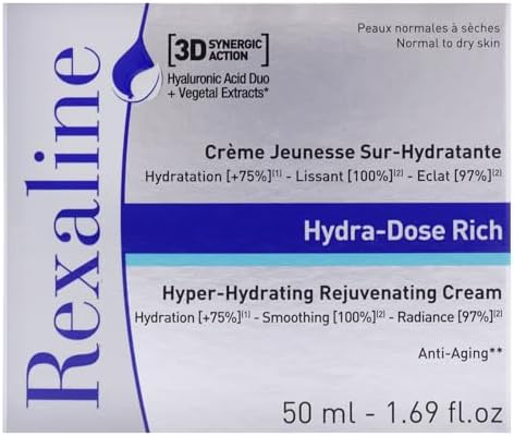 Rexaline Hydra-Dose Rich - Hyaluronic Acid Face Cream for Dry Skin - 50ml