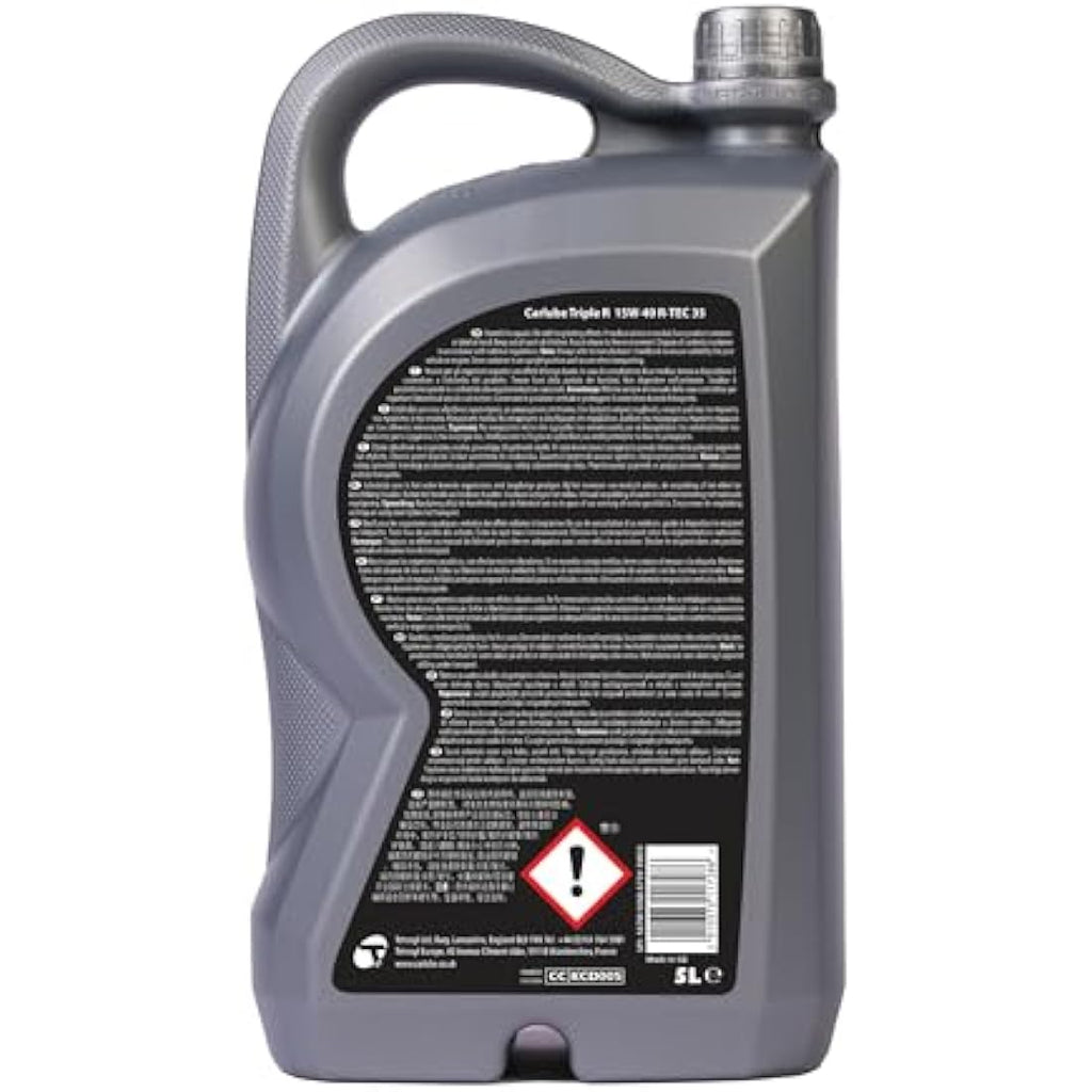 Carlube Triple R 15W-40 Mineral Engine Oil R-TEC 35 | 5L Bottle