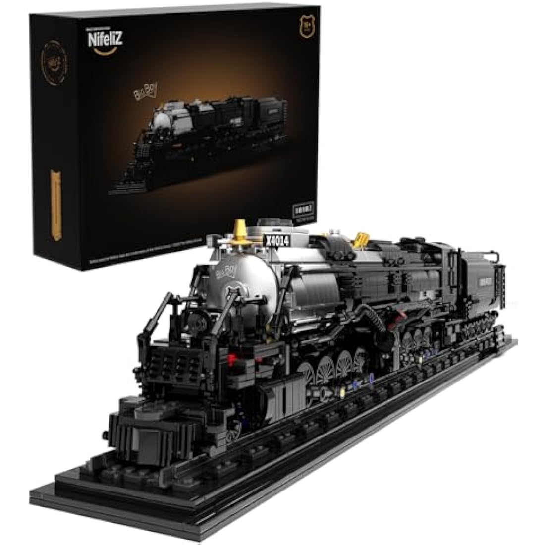 Nifeliz Big Boy Steam Locomotive Building Block Set - 1818 Piece Model