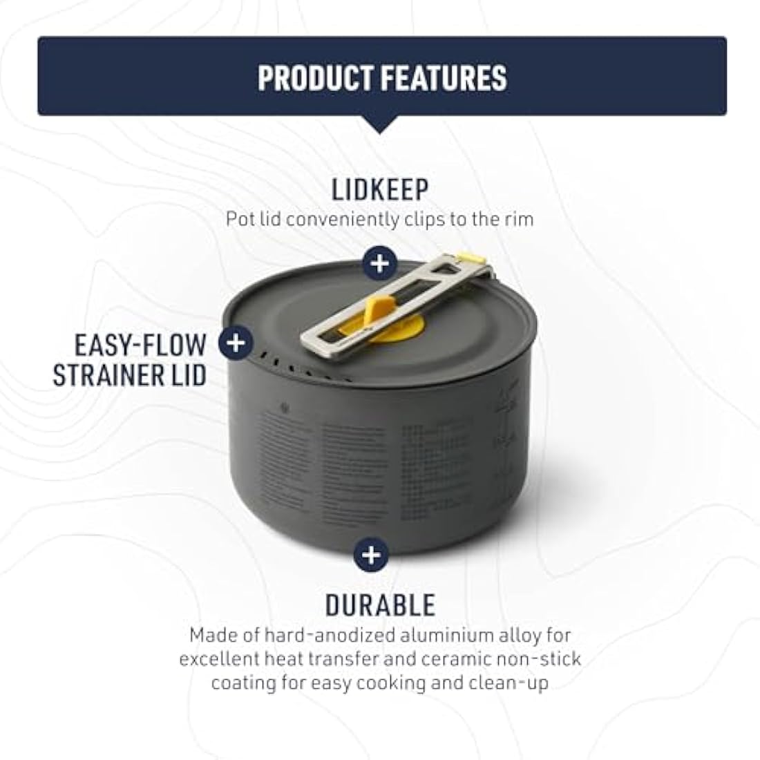 Sea to Summit Frontier Ultralight 1.3L Non-Stick Camping Pot – 212g