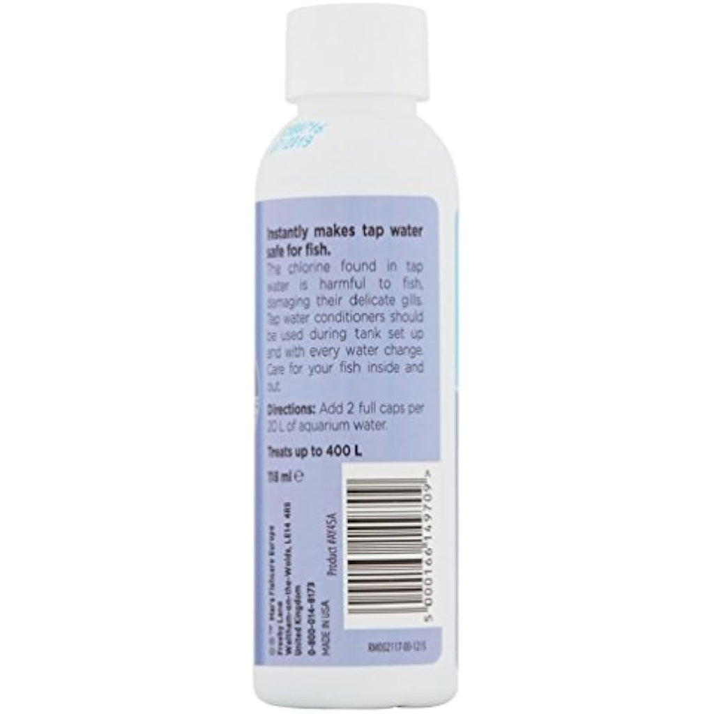 AQUARIAN Tap Water Safe Aquarium Water Conditioner - 118 ml Bottle