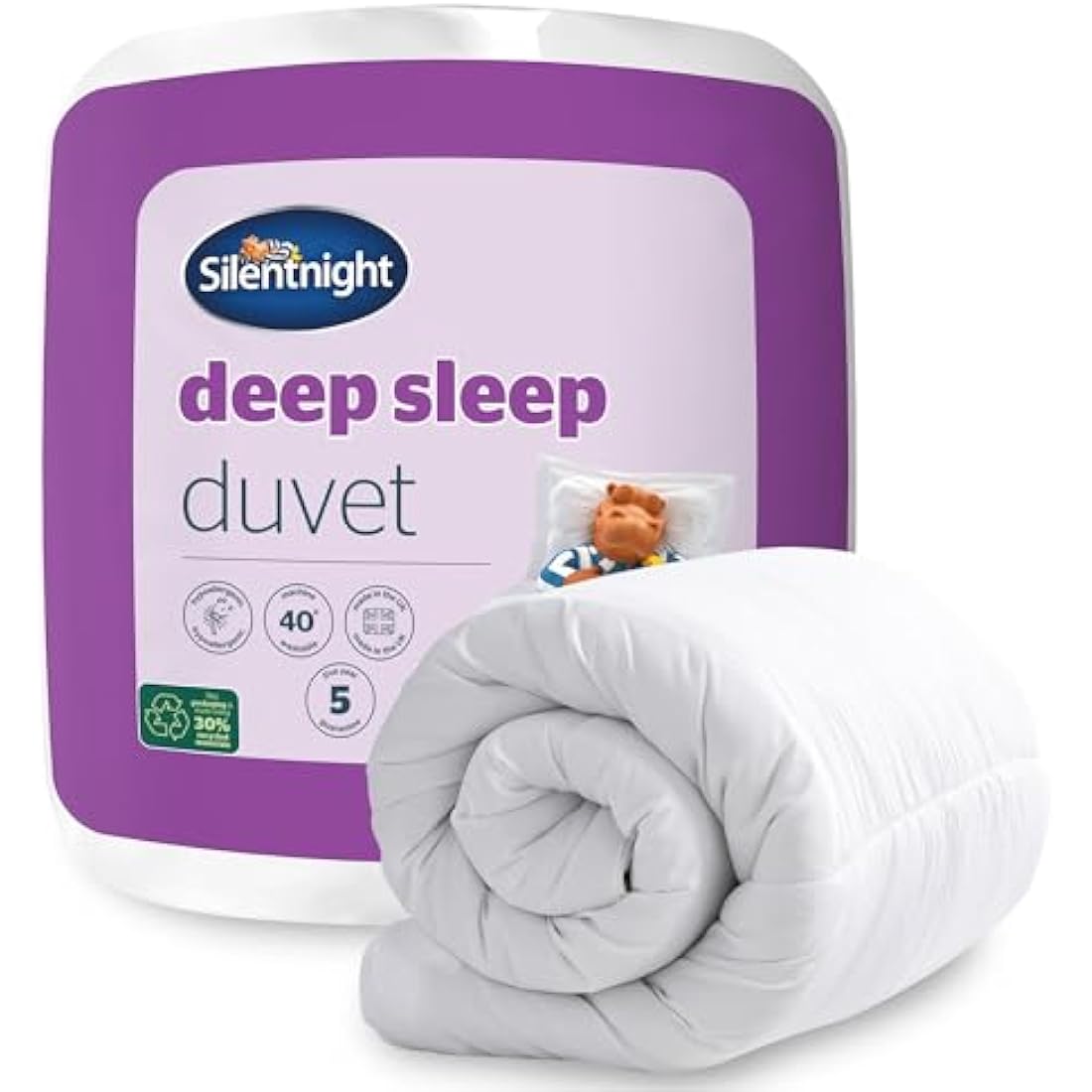 Silentnight Deep Sleep Duvet | 10.5 Tog All Year Round - Single, White
