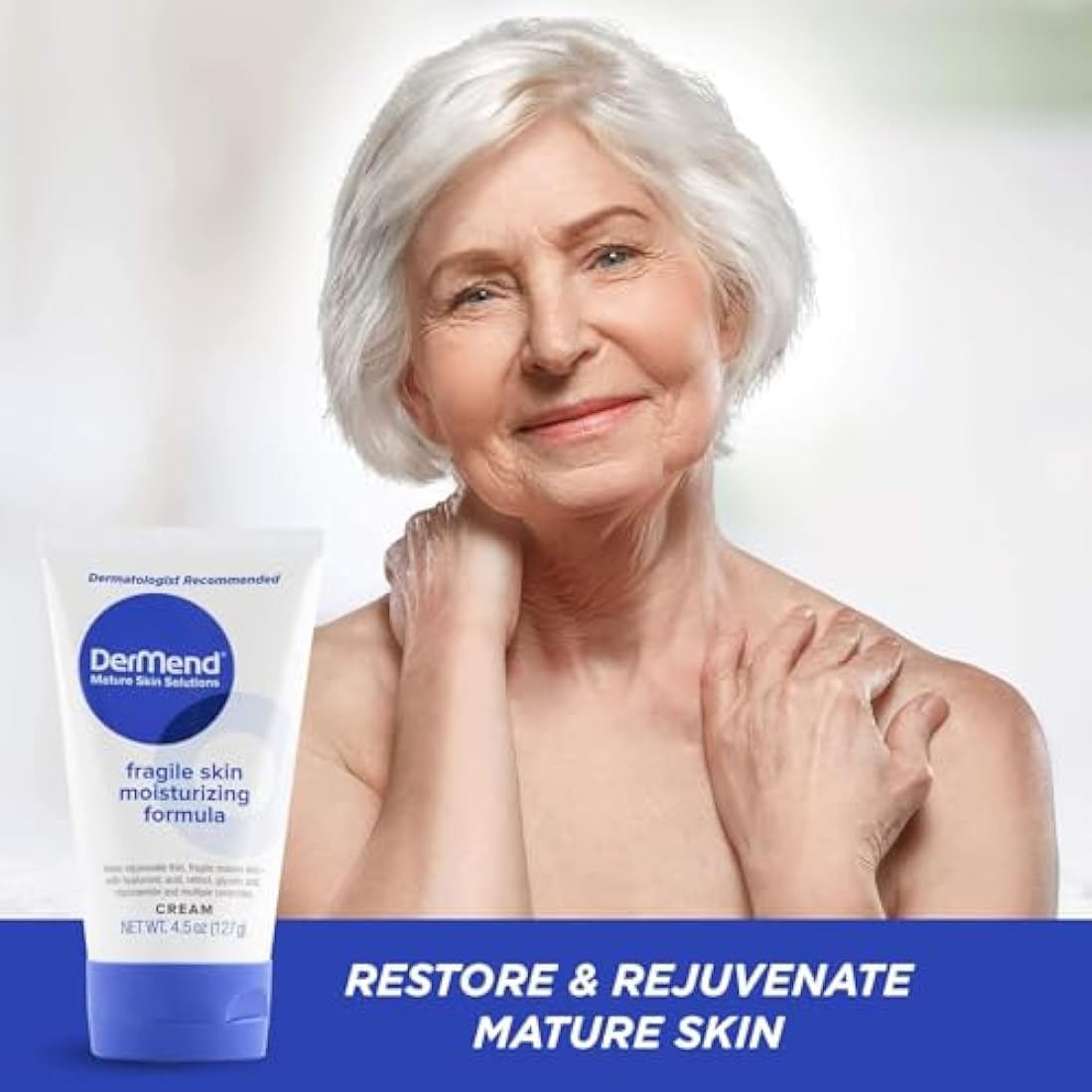 Dermend Fragile Skin Moisturizing Cream for Mature Skin - 4.5 Oz