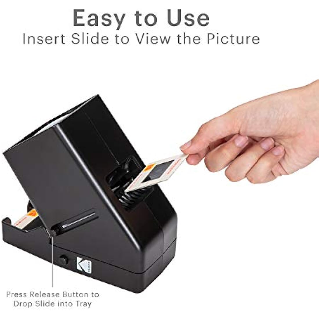 Kodak 35mm Slide Viewer | 3x Magnification LED Film Projector – Black
