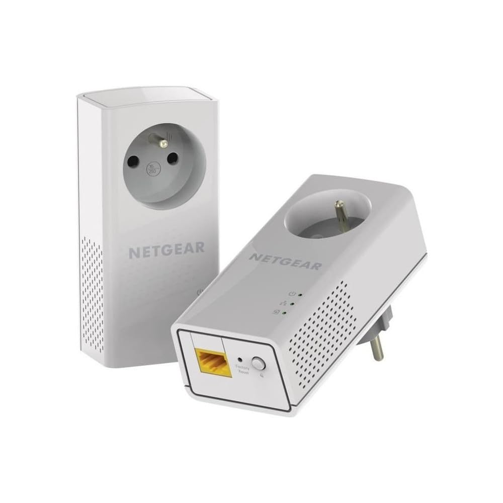 Netgear PLP1000 Powerline Adapter – 1000 Mbps Ethernet Extender, White