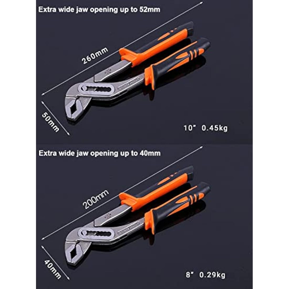 Jolof Store 2-Piece Tongue and Groove Water Pump Pliers Set