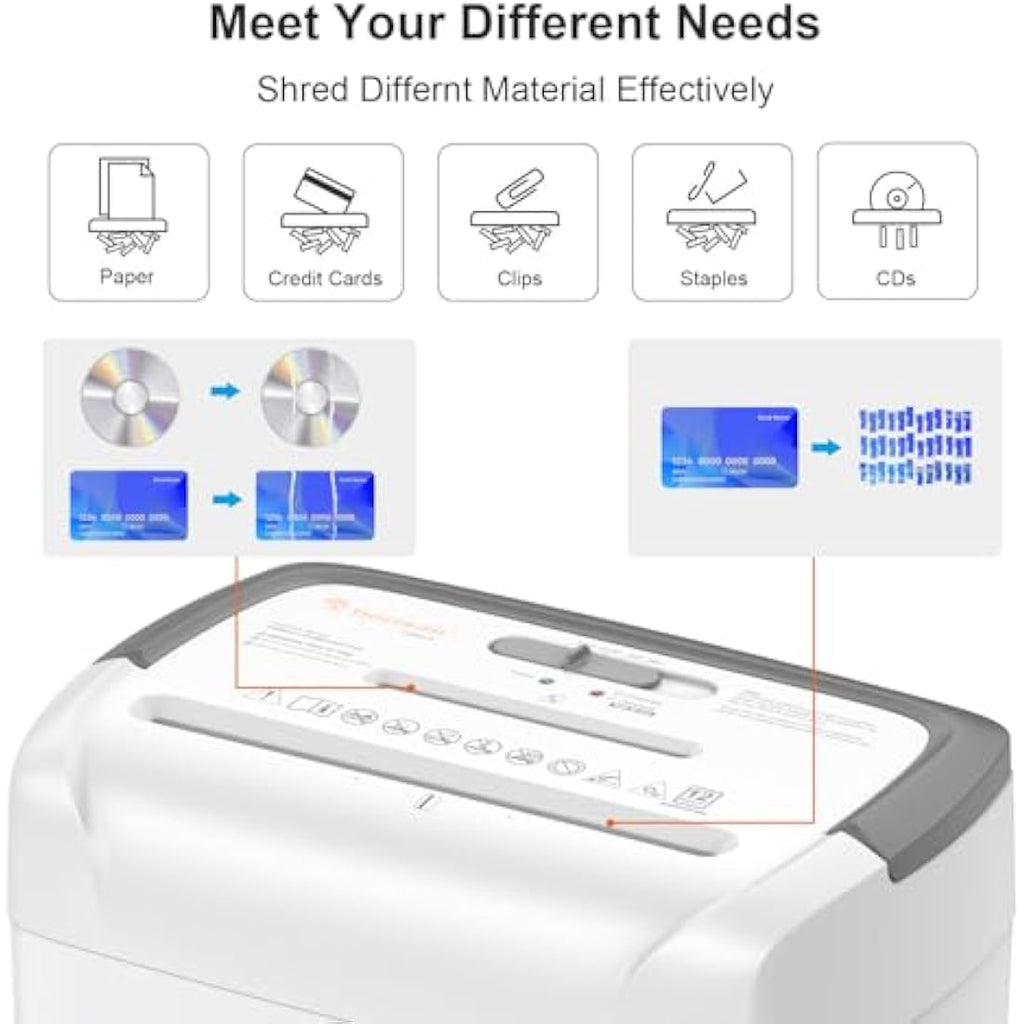 Bonsaii 12-Sheet Cross-Cut Paper Shredder | P4 Security & 21L Bin