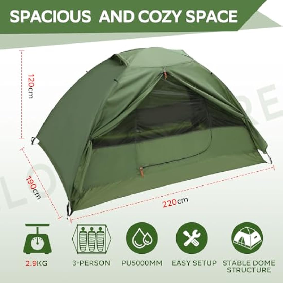 Clostnature Crux 1 Person Backpacking Tent – Waterproof Lightweight 3 Season