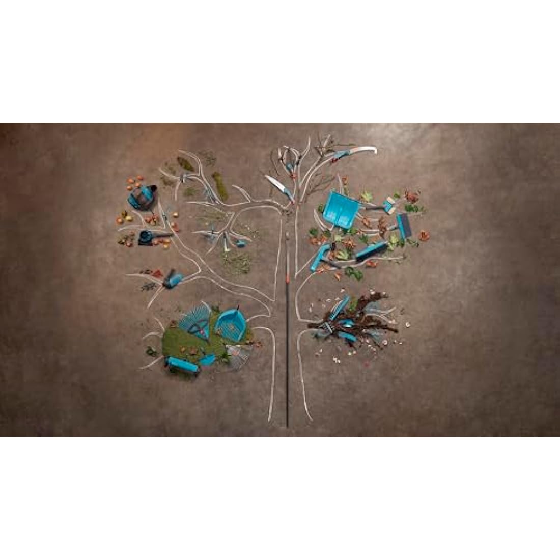 GARDENA Combisystem Cutting Rake – 35 cm Steel Moss & Thatch Rake