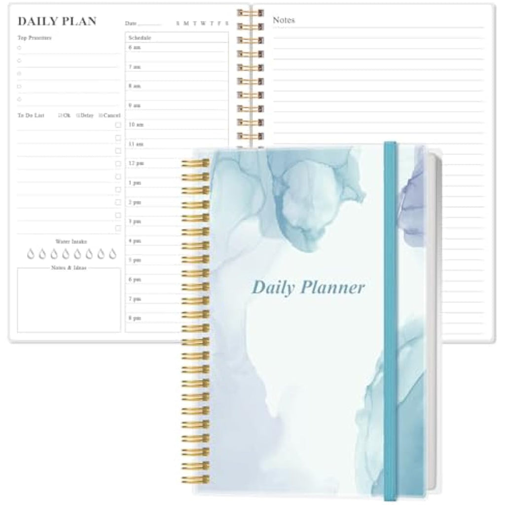 Jolof Store Undated Daily Planner – A5 Hourly Schedule & To Do List Notebook