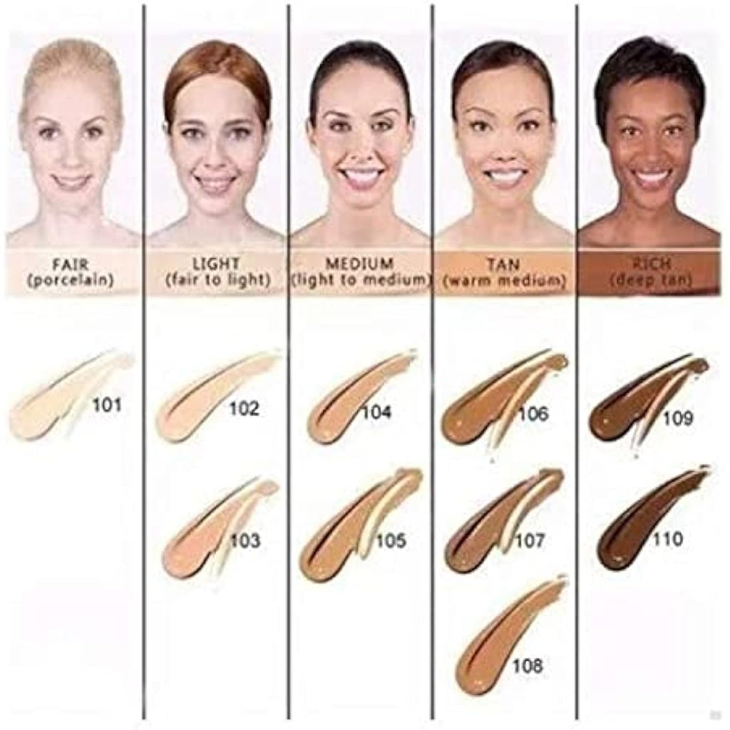 Phoera Full Coverage Liquid Foundation - Matte Oil Control - 102 Nude