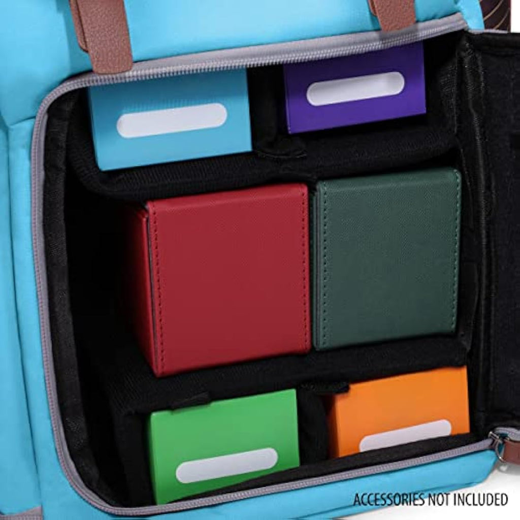 ENHANCE Trading Card Backpack - Blue Canvas TCG Bag with Playmat Holder