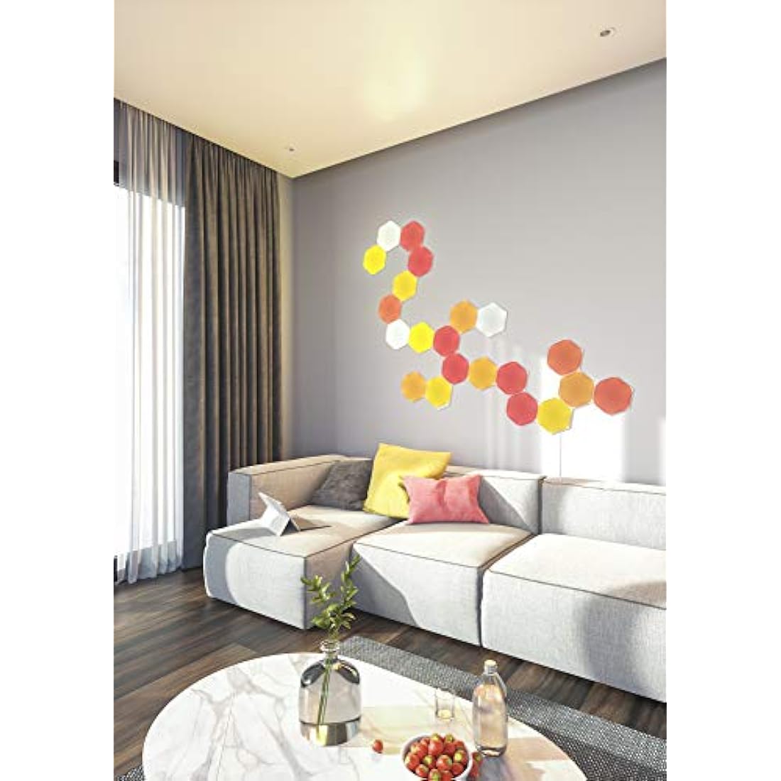 Nanoleaf Shapes Hexagon Starter Kit | 15 Modular LED Smart Light Panels