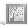 New York Paper Cut Map Art - 9x9 Framed Wall Decor
