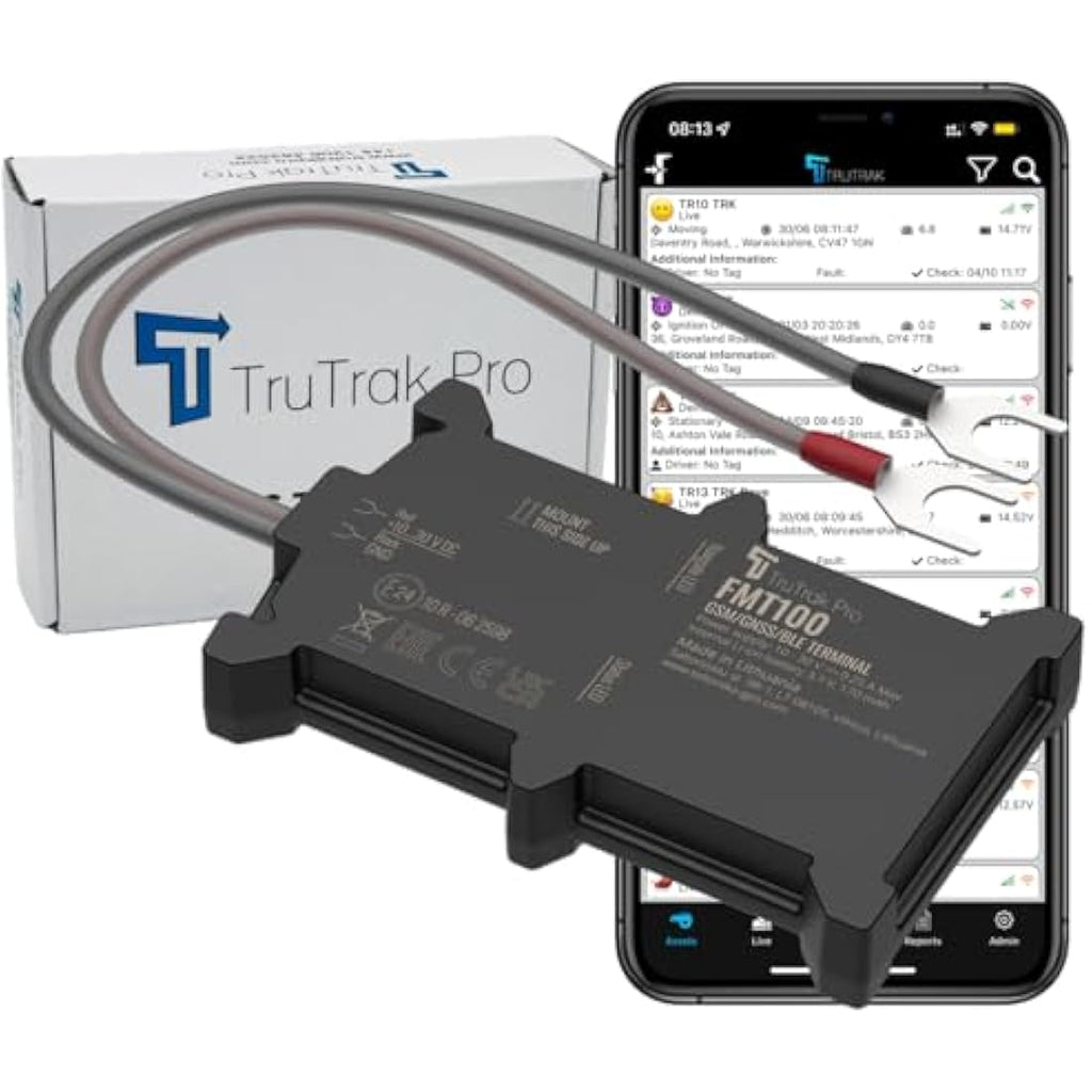 TruTrak Pro FMT100+ GPS Vehicle Tracker | Real-Time 12-24V Self-Install