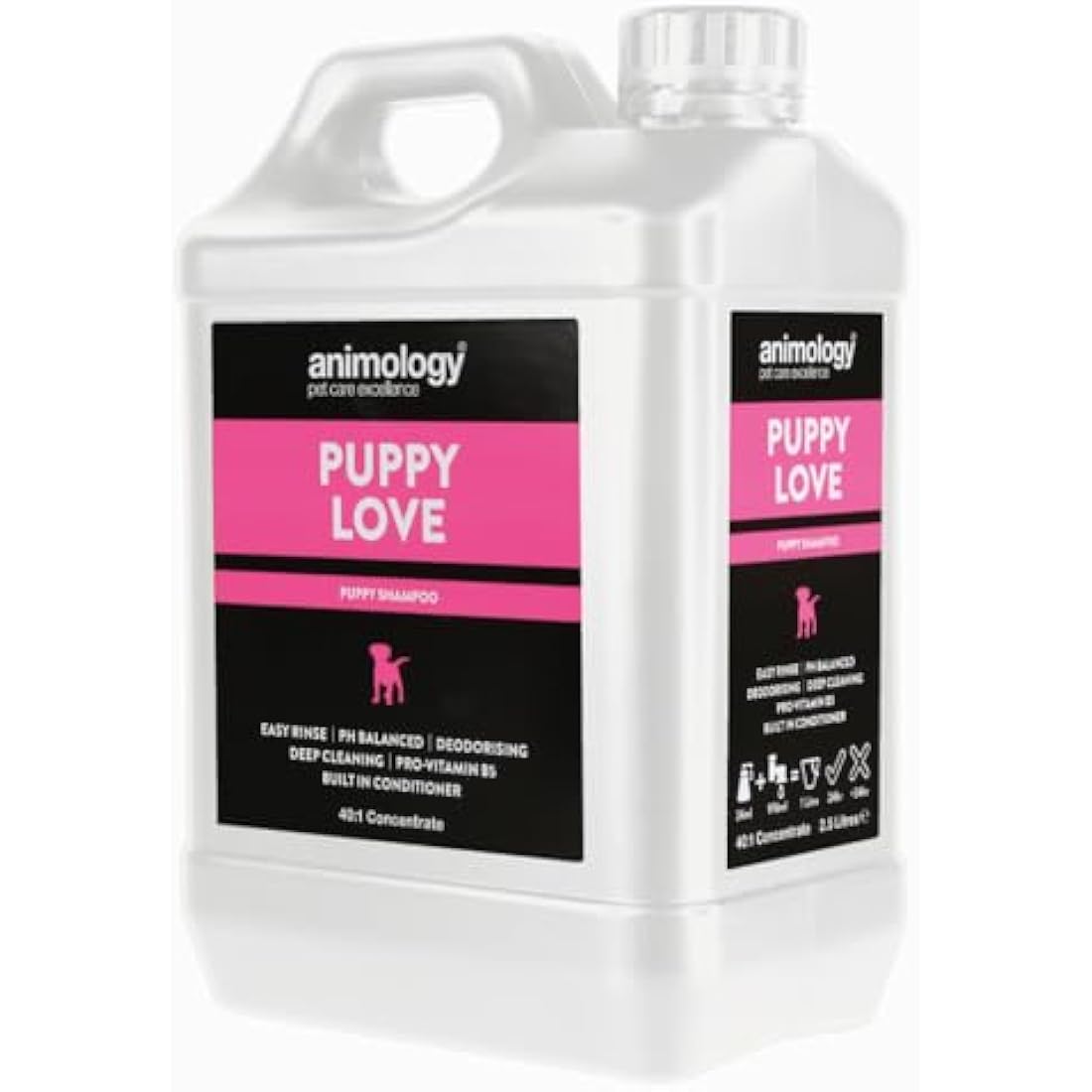Animology Puppy Love Dog Shampoo – Gentle Cleanser for Puppies, 2.5L