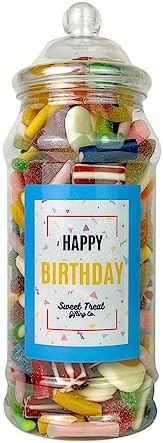 Jolof Store Happy Birthday Pick n Mix Retro Sweet Jar - 650g Gift