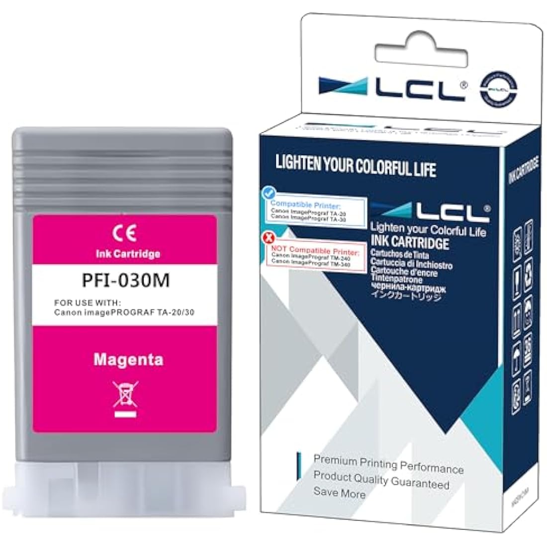 LCL PFI-030 Magenta Ink Cartridge for Canon ImagePrograf TA-20 TA-30