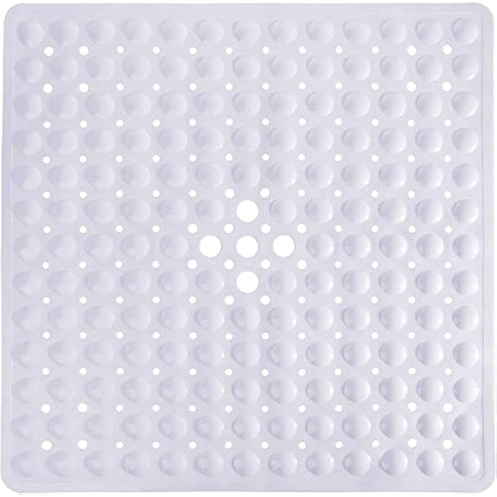 Jolof Store Non-Slip Square Shower Mat – 53x53cm Anti-Mould PVC Rubber