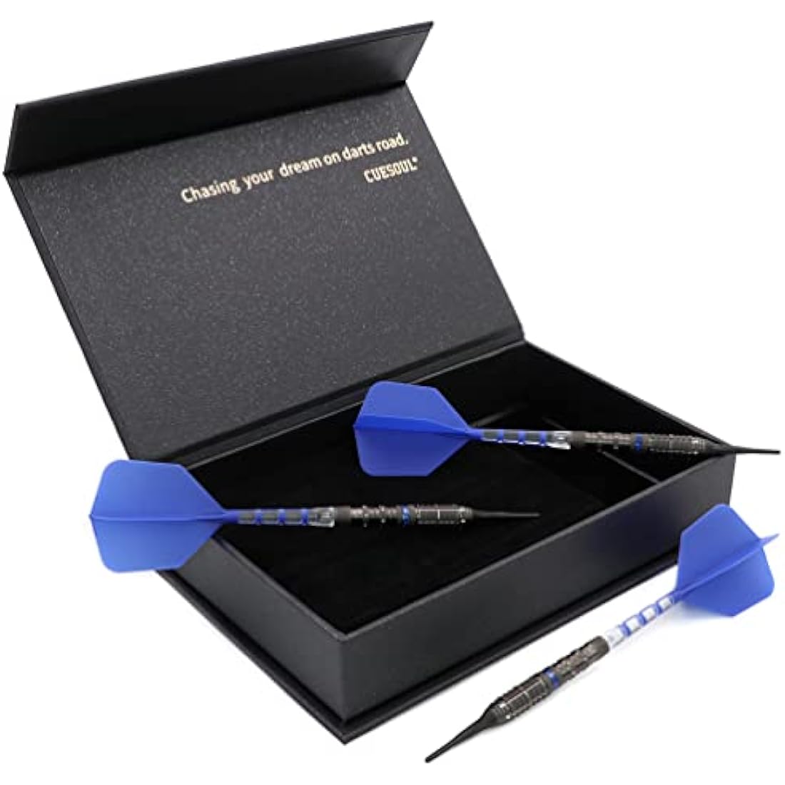 CUESOUL 90% Tungsten Soft Tip Dart Set – 18g Oil Paint Finish T19 Flight