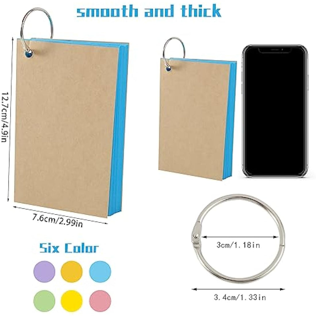 Jolof Store 360 PCS Ruled Index Cards – Colored Revision Flash Cards