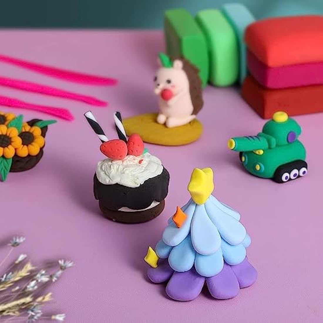 iFergoo 24 Colors Air Dry Modeling Clay Kit – Non-Toxic DIY Creative Set
