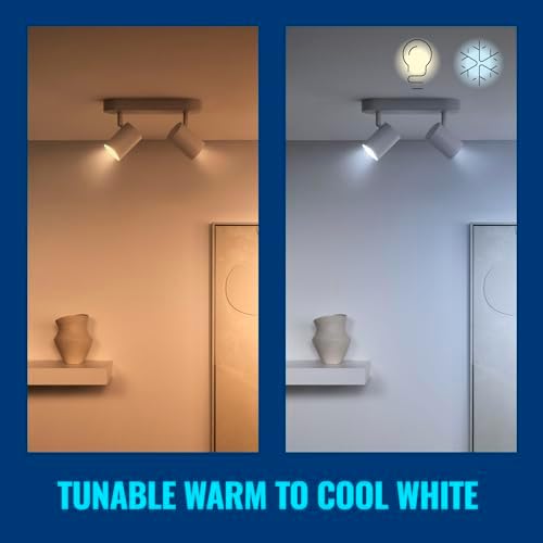 WiZ GU10 Smart LED Glass Bulb – RGB & Tunable White, Matter, 3 Pack