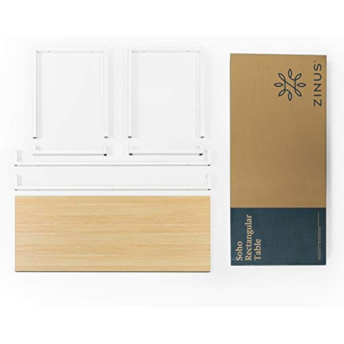 Zinus Jennifer Modern Study Desk – Metal and Wood Computer Table