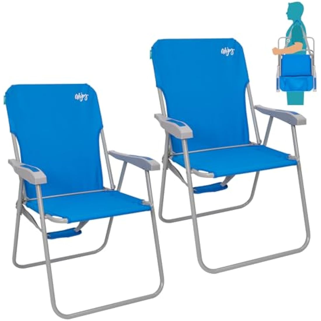 #WEJOY High Back Folding Beach Chair | Lightweight Portable Steel Frame