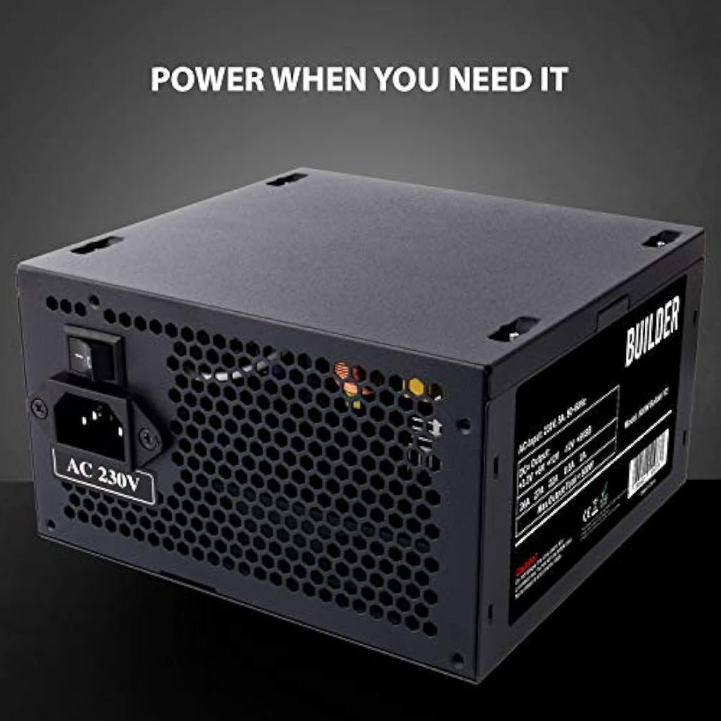 CiT Builder 500W ATX Power Supply | 12cm Cooling Fan | Non-Modular