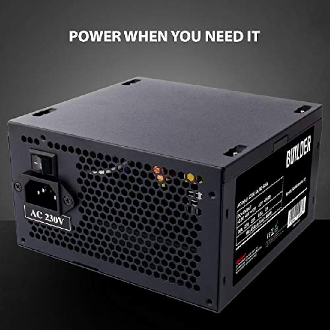 CiT Builder 500W ATX Power Supply | 12cm Cooling Fan | Non-Modular