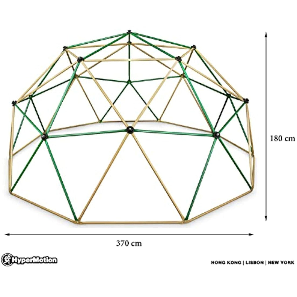 HyperMotion Climbing Dome – 12ft Outdoor Kids Play Frame with Monkey Bars