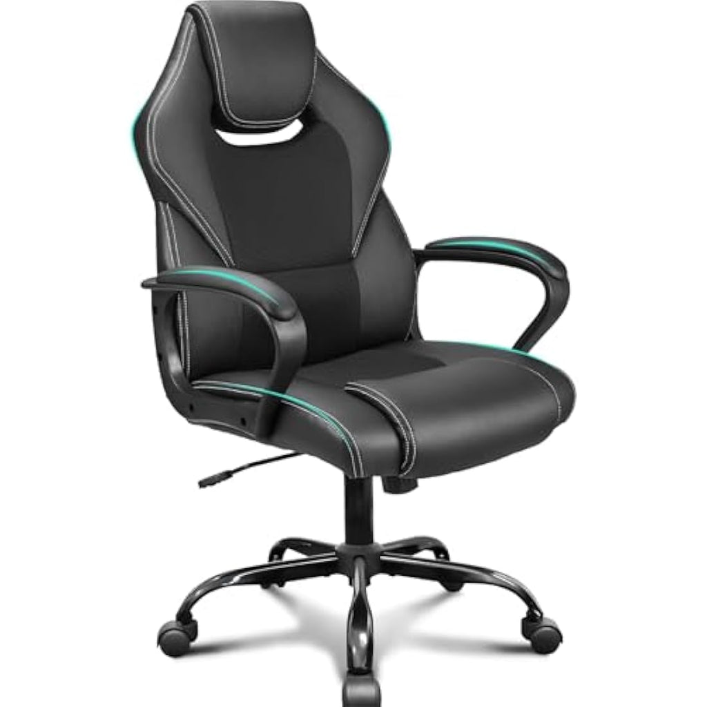 Jolof Store Ergonomic Office Chair – Black PU Leather Executive Desk Chair