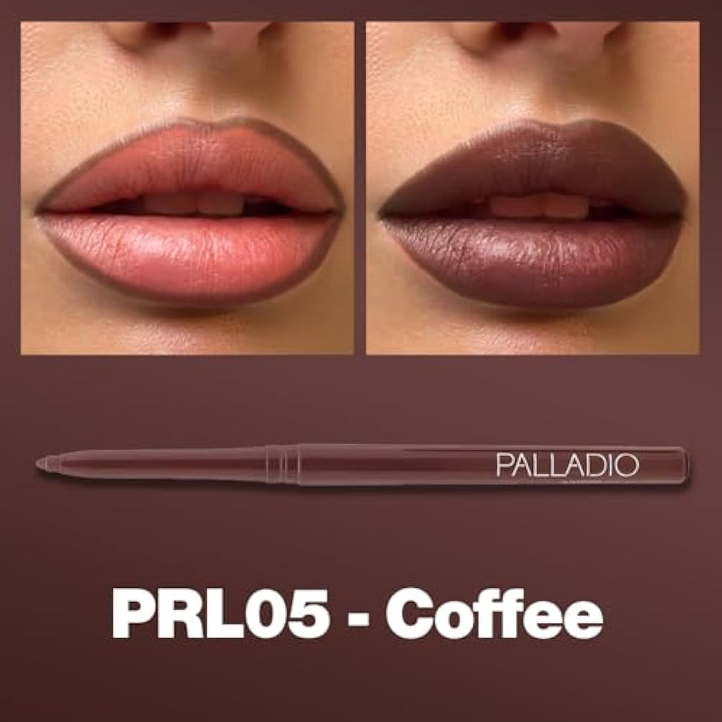 Palladio Retractable Waterproof Lip Liner – Creamy Coffee Brown
