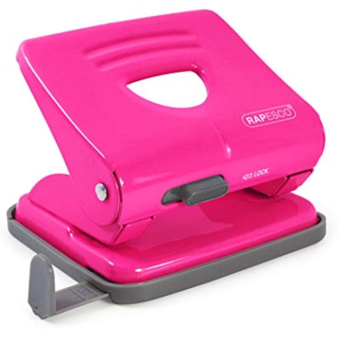 Rapesco 825 2-Hole Metal Punch – 25 Sheet Capacity – Hot Pink