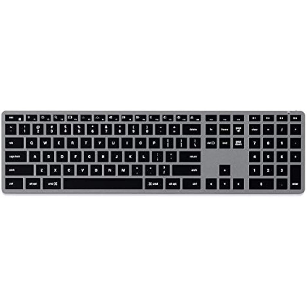 Satechi Slim X3 Bluetooth Backlit Keyboard with Numeric Keypad - Space Grey